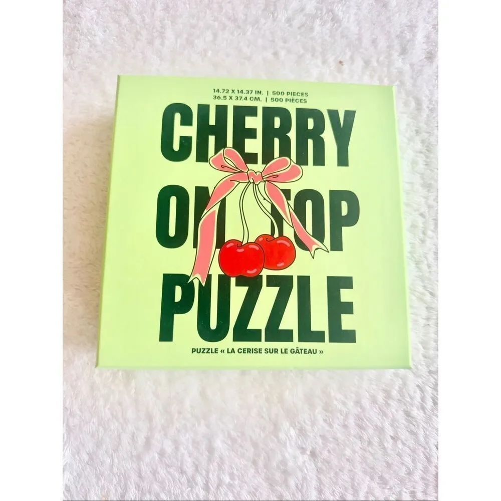 Anthropologie Cherry On Top 500-Piece Puzzle – Pastel Green